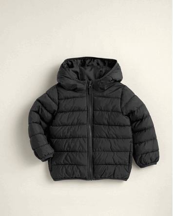 Tout-petit gar&ccedil;on - Blouson matelass&eacute; compact mi-&eacute;paisseur - Noir, 